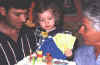 Birthday cake and candles for a two-year-old, 5/99